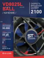 Вентилятор  VD8025L Ball (качения) 24V - st-e.info - Иваново