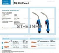 Горелка для полуавтоматической сварки TBi 250 Expert, длина 3 m. - st-e.info - Иваново