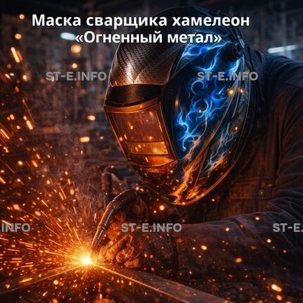 Маска сварщика хамелеон «Огненный метал» (YXE-718G PRO) - st-e.info - Иваново