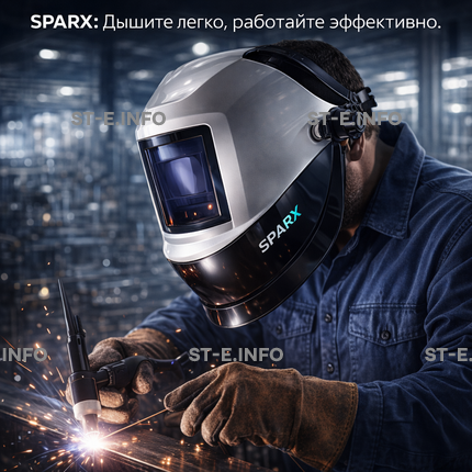 Маска сварщика Sparx с устройством подачи воздуха - st-e.info - Иваново