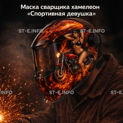 Маска сварщика хамелеон «Спортивная девушка» (YXE-718G PRO) - st-e.info - Иваново